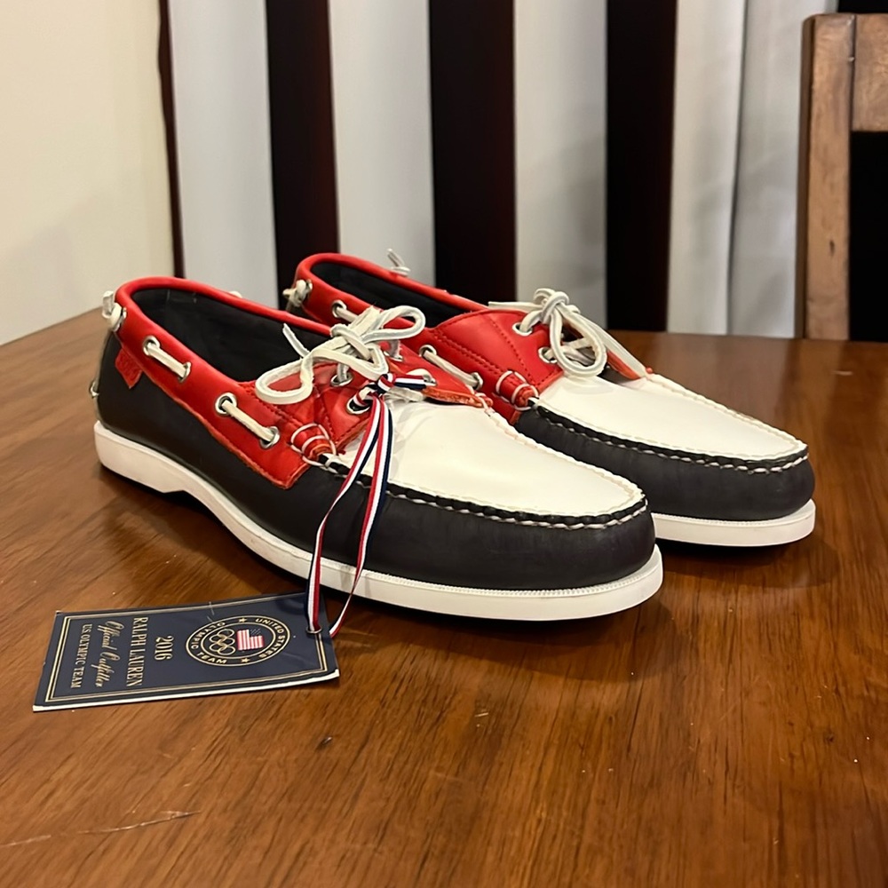 Polo Ralph Lauren Telford 2016 Olympic Team Boat Deck Shoes Made USA Men’s Sz 11